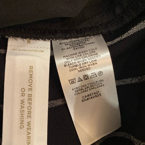 LOFT Striped flowy pants with drawstring waist L - Picture 5 of 5